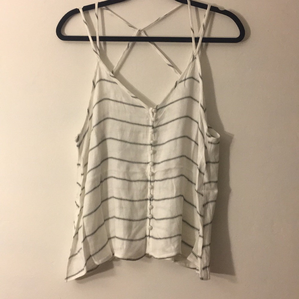NWOT boho strappy striped tank top